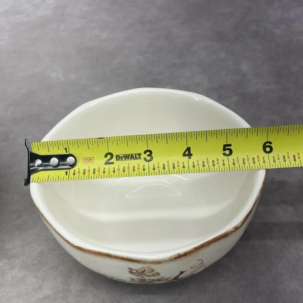 Set of 2 Pier 1 Harvest Blessings Soup Cereal Bowls Earthenware 6